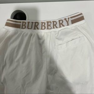 White Burberry sweatpants